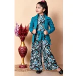SPAMitude Girls Self Designed Premium Cotton Jacket Jumpsuit Dress