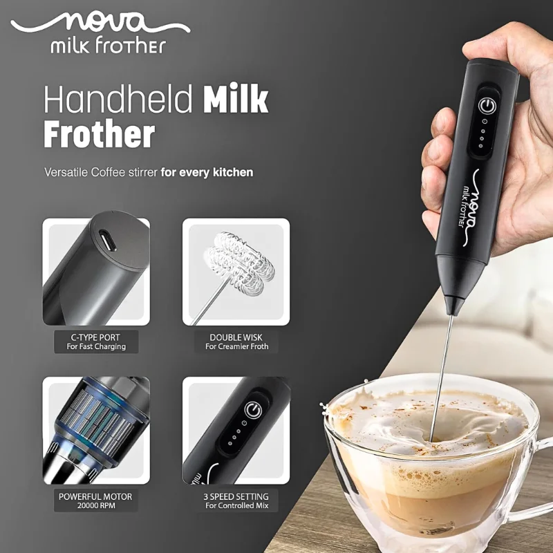 Nova Rechargeable Milk Frother